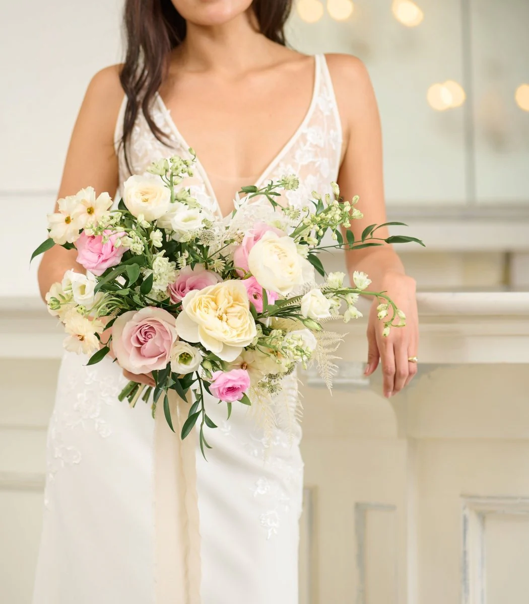 Bridal Bouquet Avant Garde Blush & Ivory - Image 3