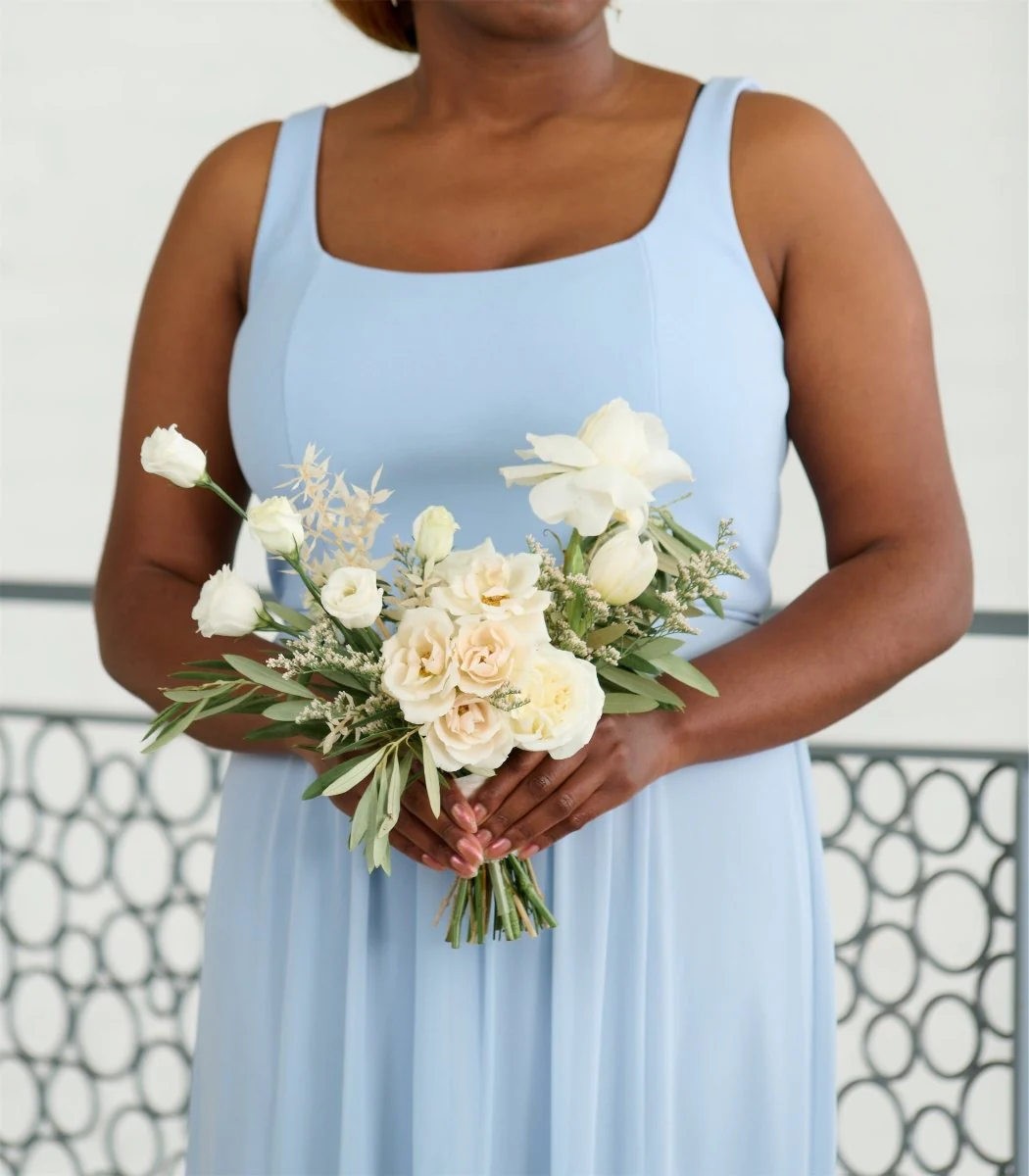 Bridesmaid Bouquet Avant Garde White & Cream
