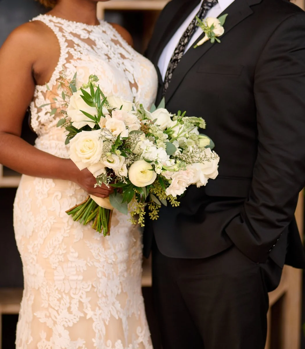 Bridal Bouquet Lush White & Cream - Image 3